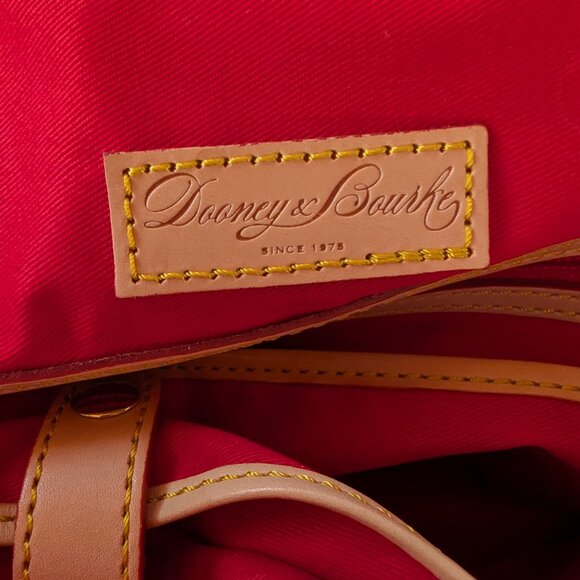 Dooney & Bourke Patent Leather Dome Satchel – Ivory & Black with Heart Charm - Picture 5 of 17